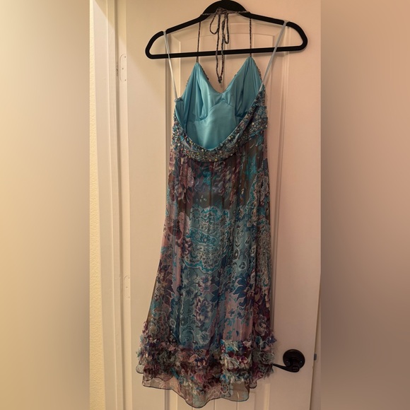 Sue Wong Blue and Purple Floral Dress - Picture 2 of 5